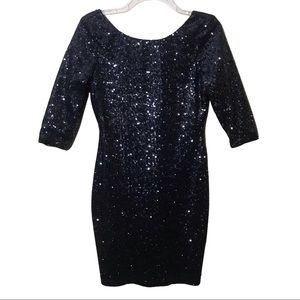 Sapphire dolls black sequin dress size M